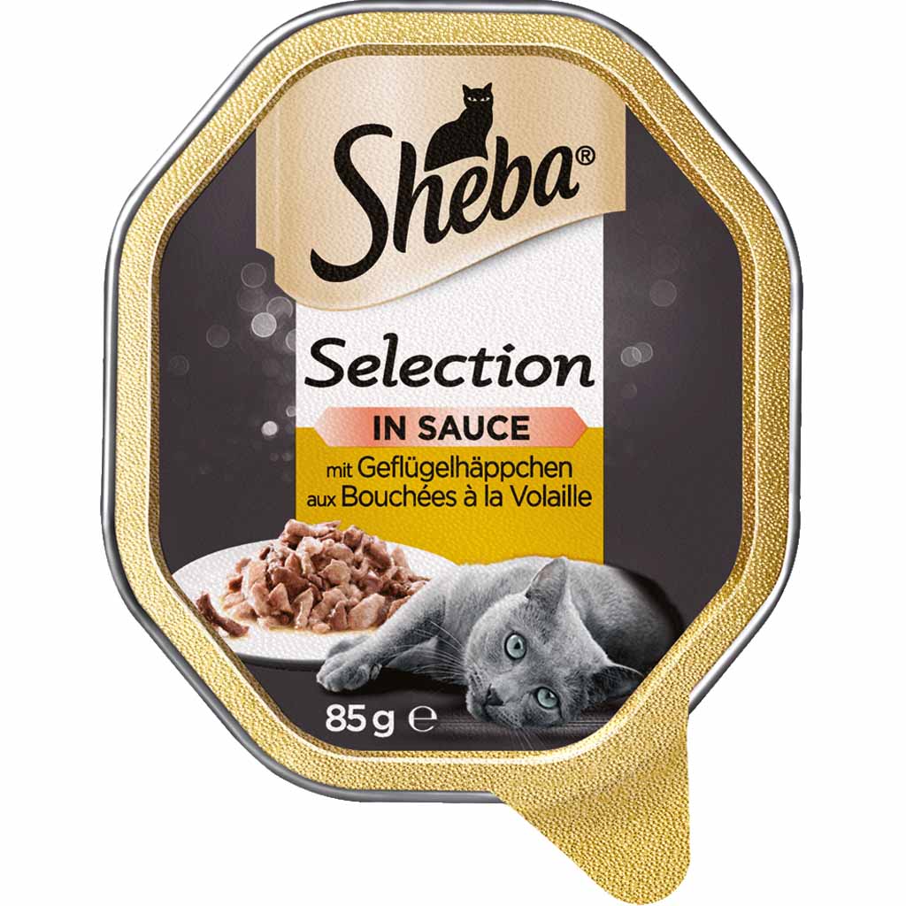 22x Sheba Selection in Sauce mit Geflügelhäppchen á 85g=1870g MHD:20.7.23
