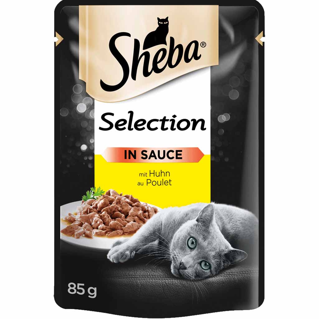 24x Sheba Selection in Sauce mit Huhn á 85g=2040g MHD:4.12.24