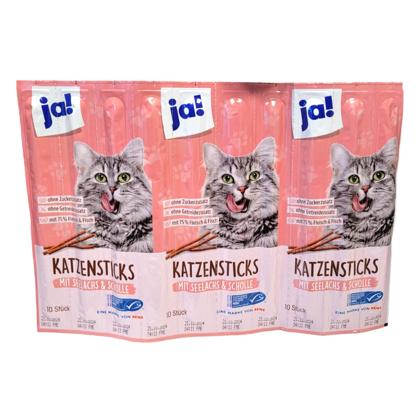 ja! Katzensticks 10 x 5g =50g MHD:7.8.25
