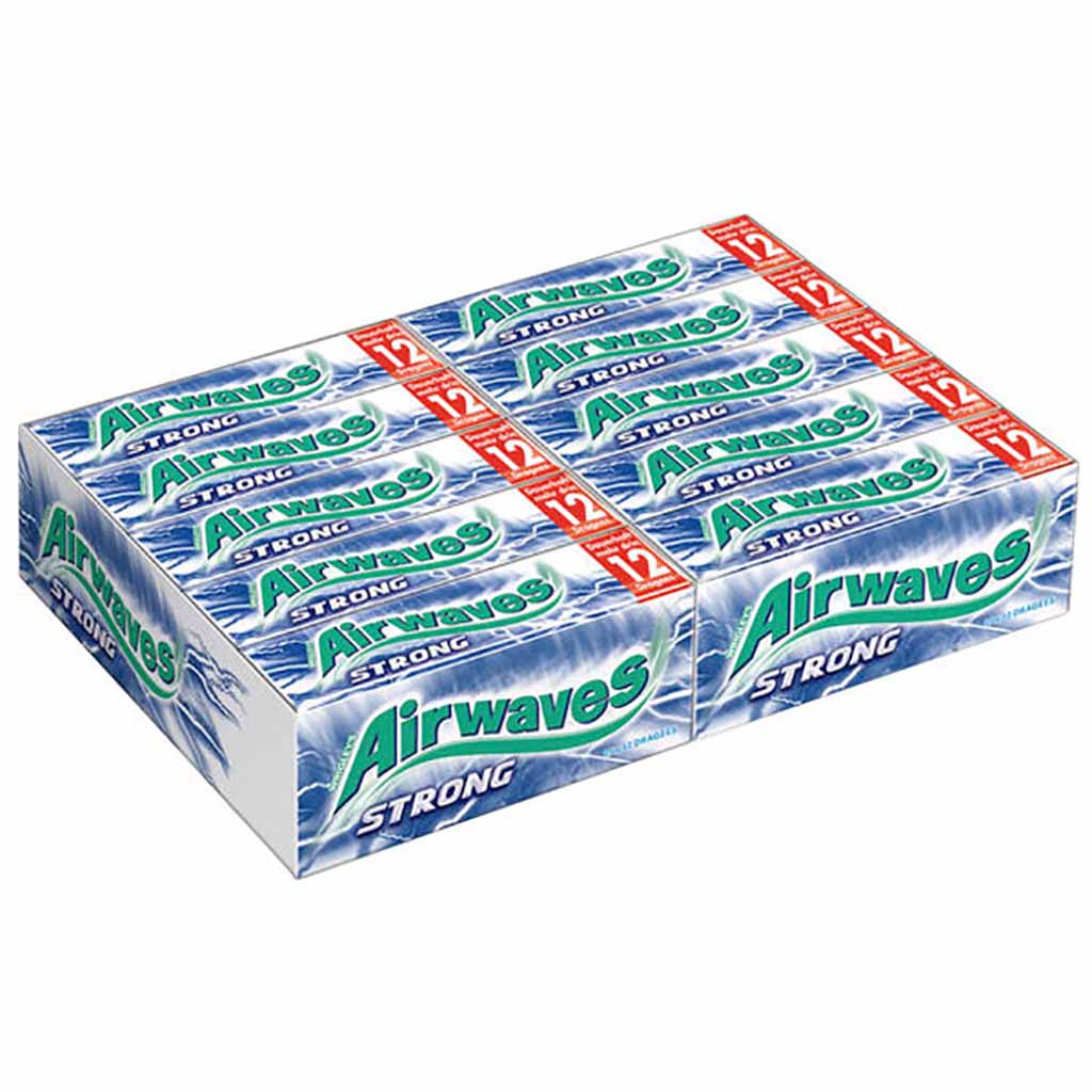 Wrigleys Airwaves Strong 30x 12er=360 Kaugummi MHD:14.7.25
