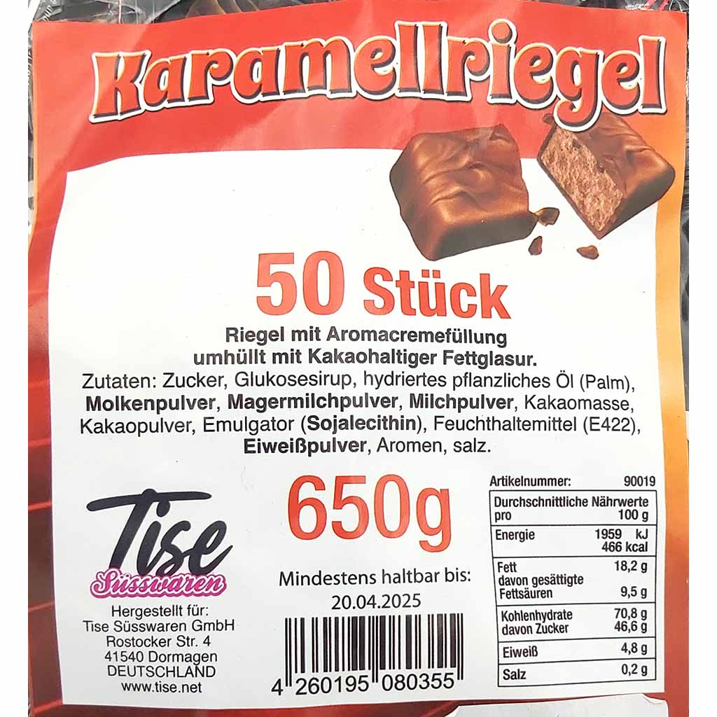 Karamellriegel_50er_Pack-650g-3 Capico Karamellriegel 50er Pack 650g GTIN 4260195080355 Zutaten