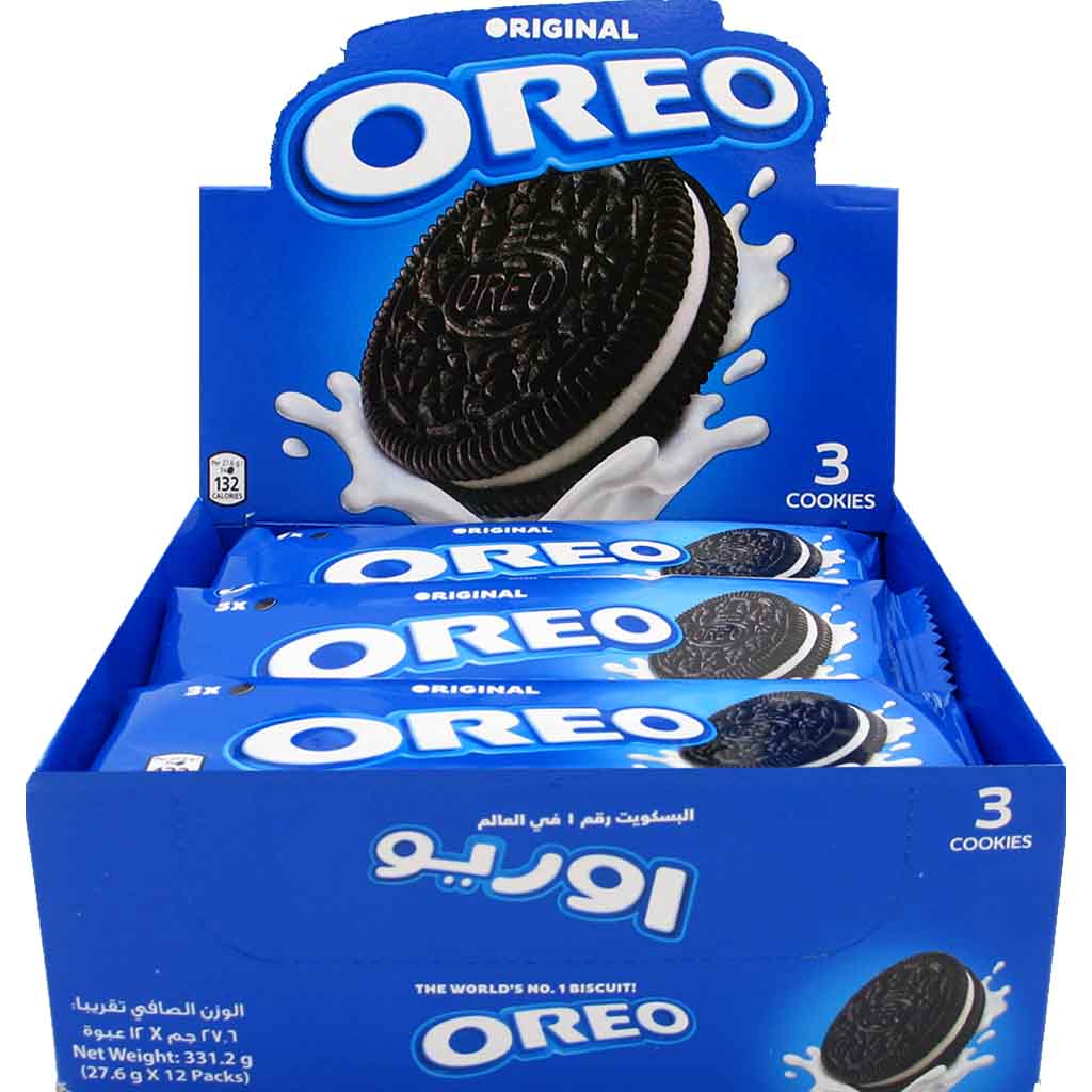 Oreo Doppelkekse Original 12x 3er Packs á 27,6g=331,2g MHD:2.11.23