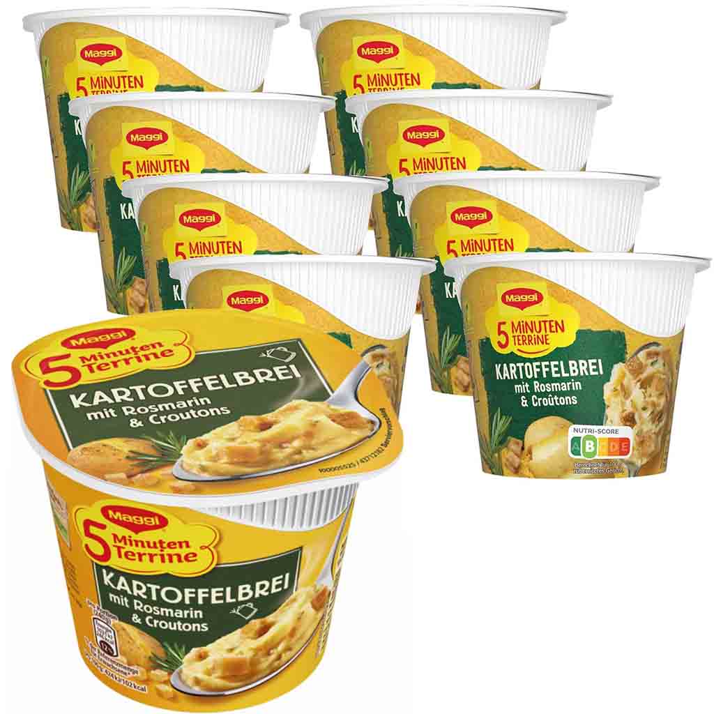 8x Maggi 5 Minuten Terrine Kartoffelbrei mit Rosmarin & Croutons á 53g=424g MHD:30.5.25
