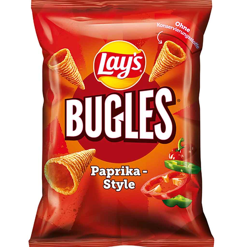Lays Bugles Paprika Style Mais-Snack 95g MHD:4.8.24