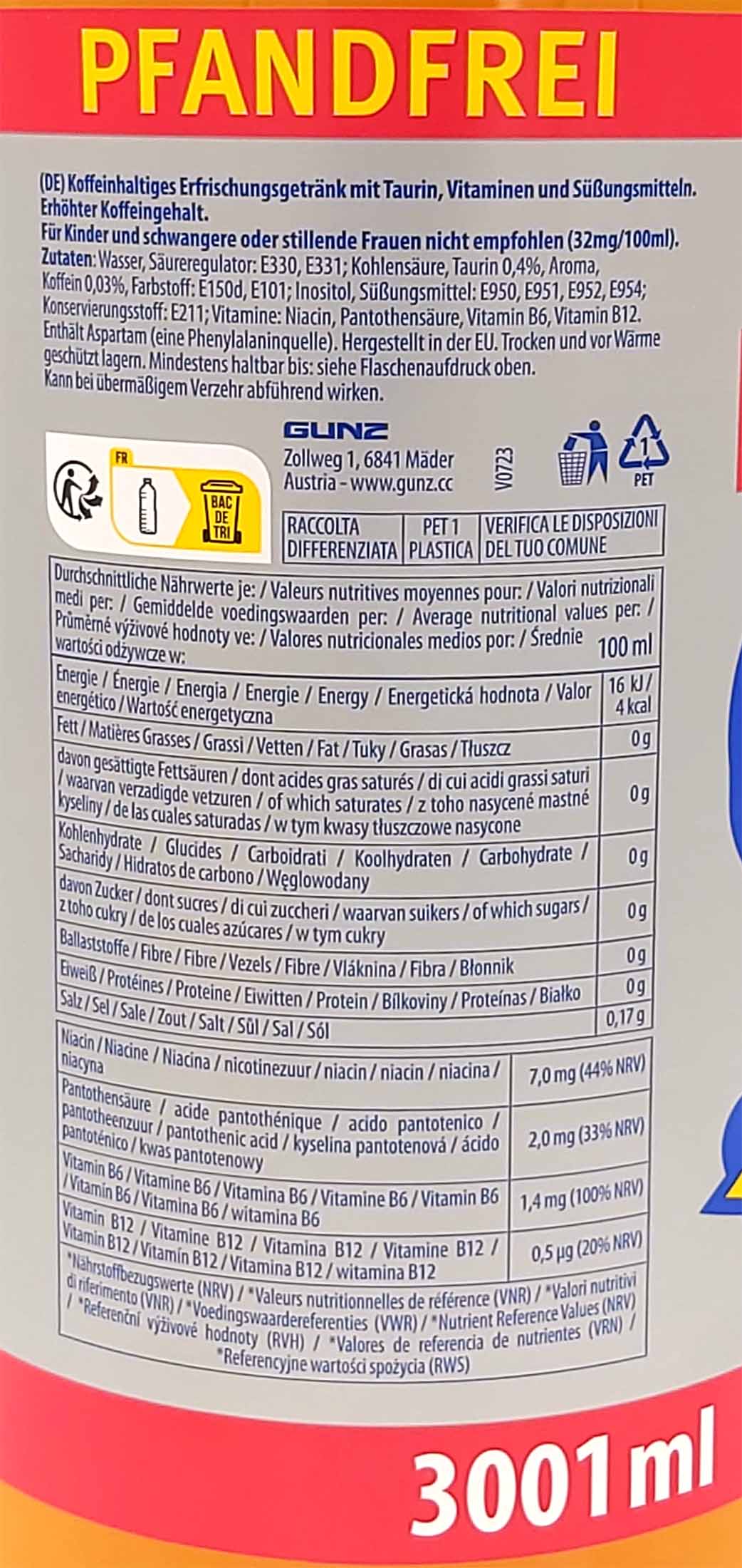 Bad Dog Energy Getränk 3001 ml PFANDFREI 