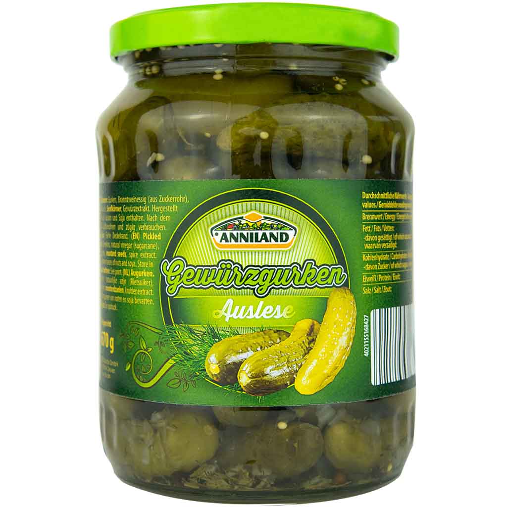 Anniland Gewürzgurken Auslese 370g MHD:17.3.26