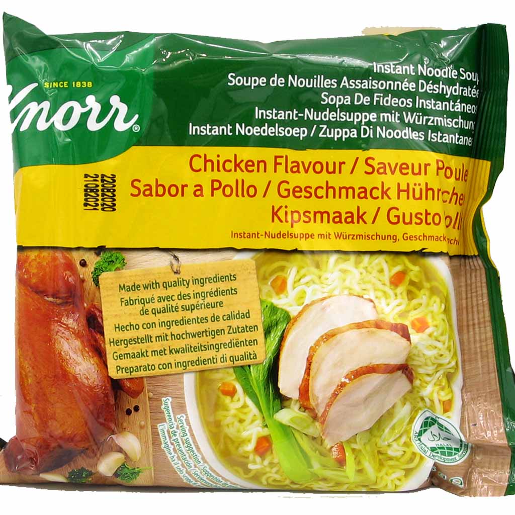 30x Knorr Instant Nudelsuppe Chicken á 75g=2250g MHD:30.8.21