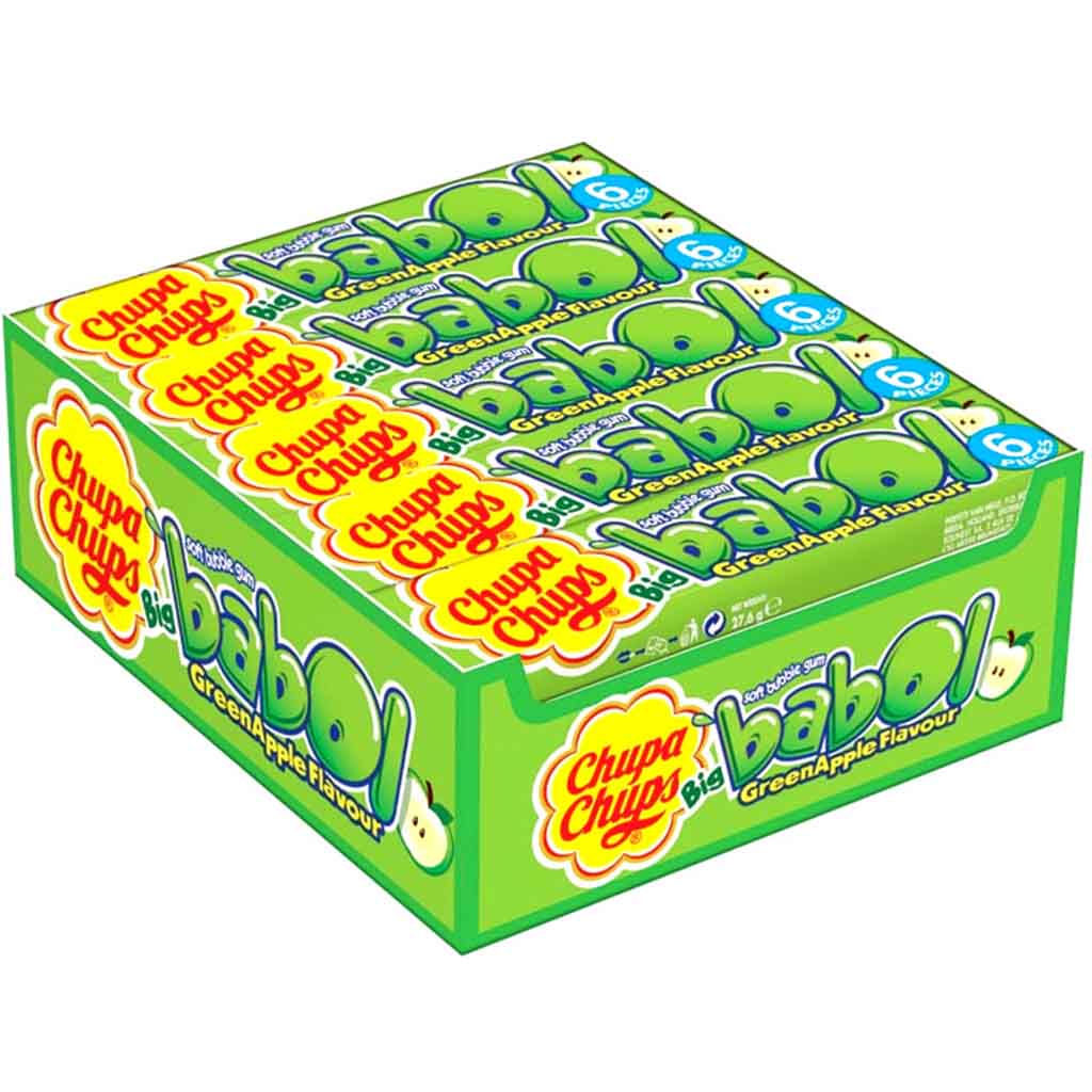Chupa Chups Big babol grüner Apfel Kaugummi 20x 27,6g=552g