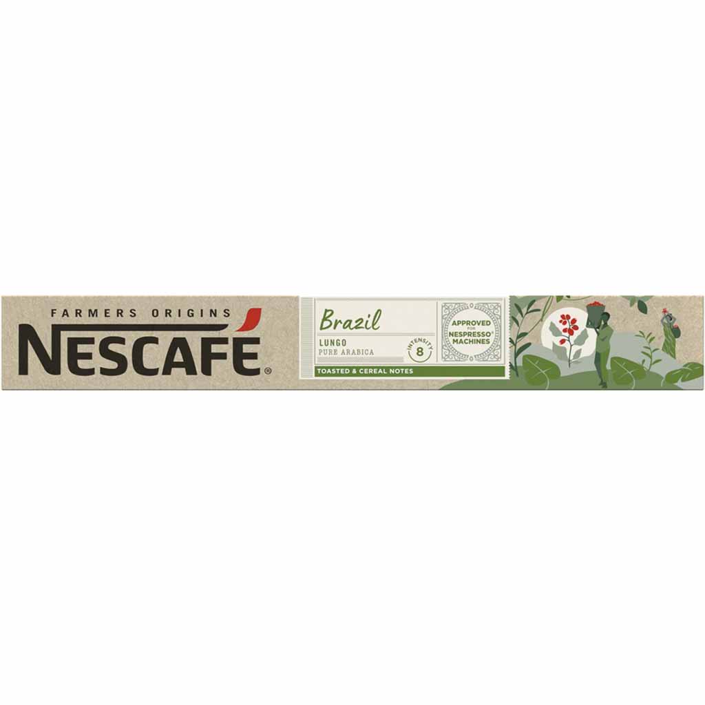 Nescafe Farmers Origins Nespresso Brazil Lungo 10er 52g MHD:2.3.24