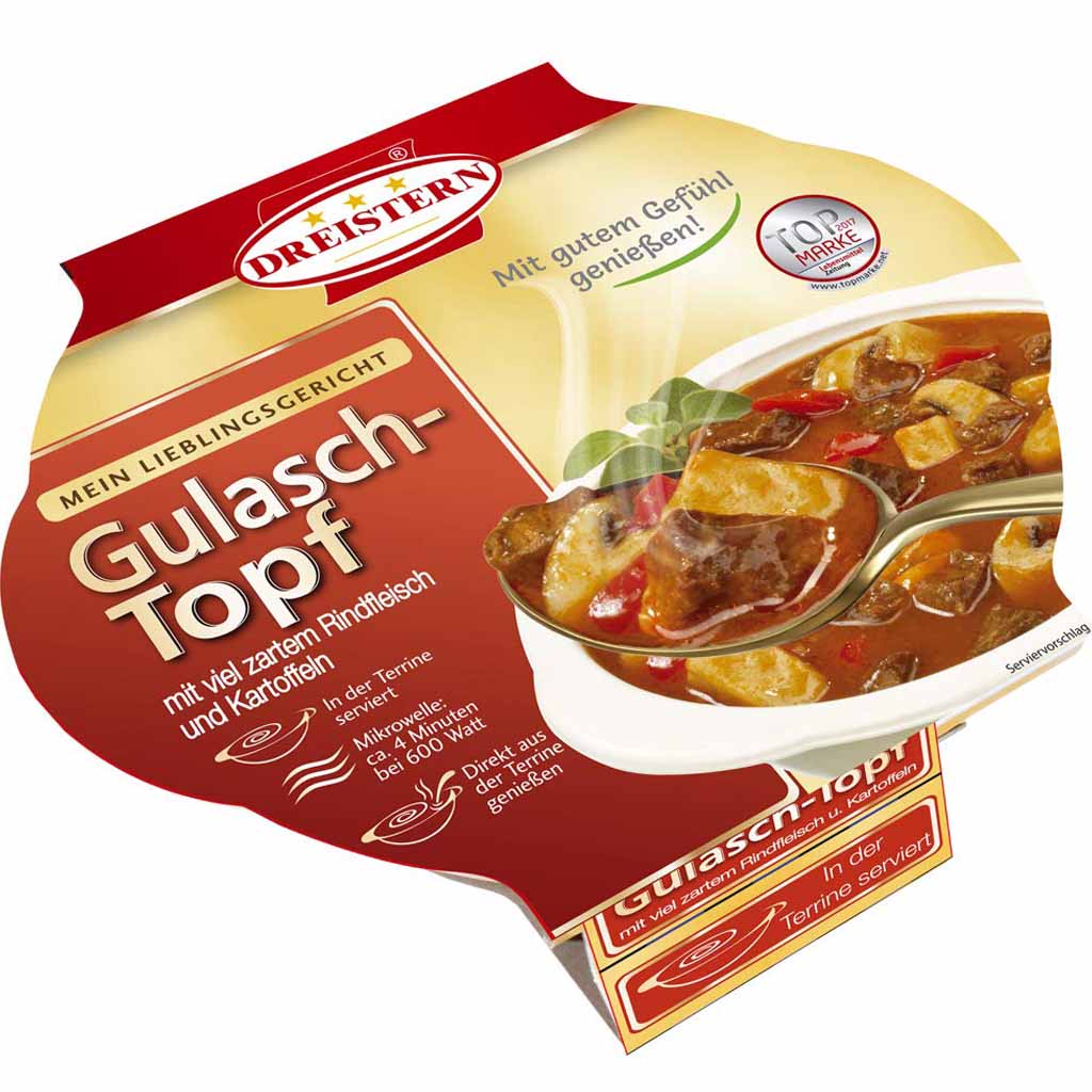 Dreistern Fertiggericht Gulaschtopf Rindfleisch 400g GTIN 4006276130928