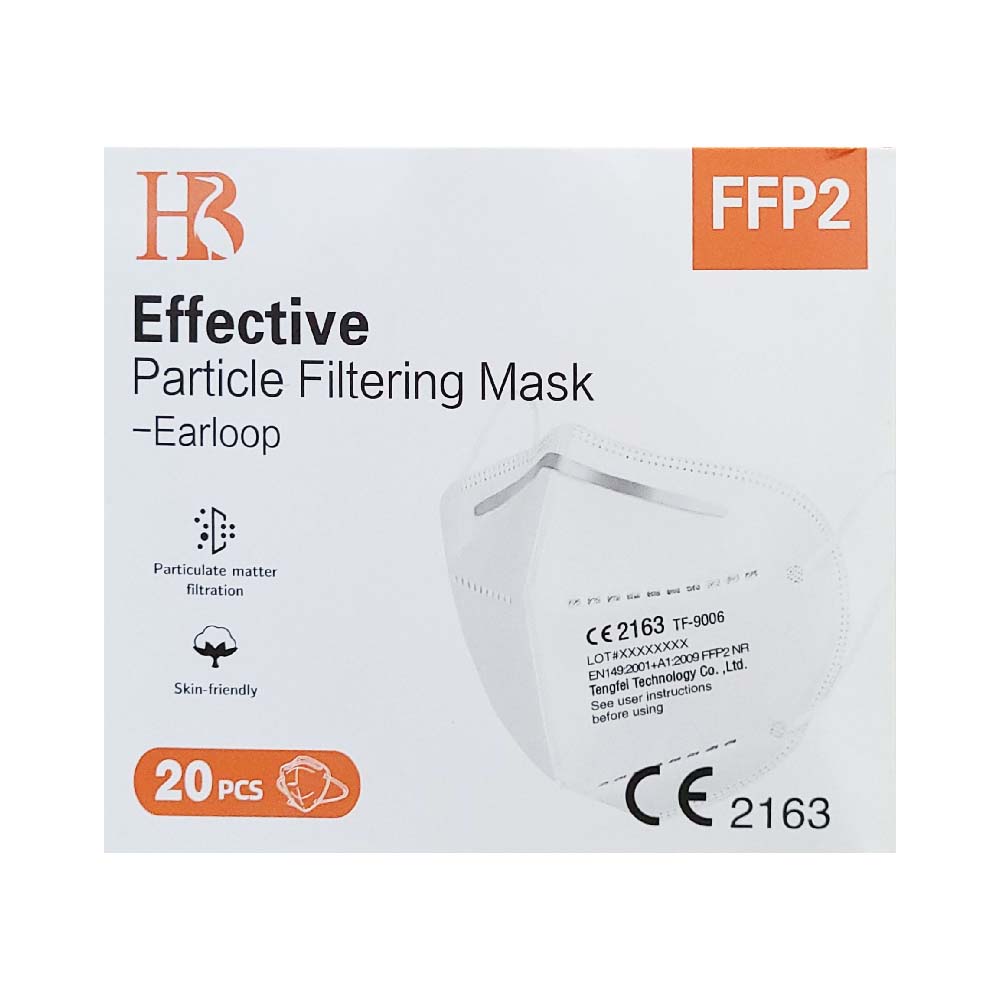 20x FFP2 Atemschutzmaske Tengfei TF-9006 CE 2163 MHD:1.6.23