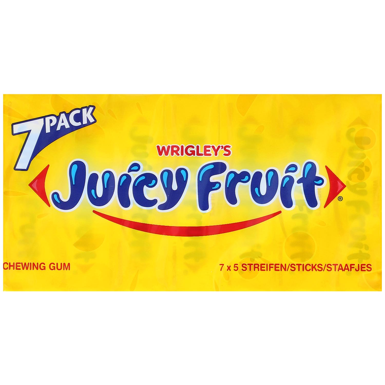 Wrigleys Juicy Fruit Kaugummi Streifen 7x5er MHD:14.4.22
