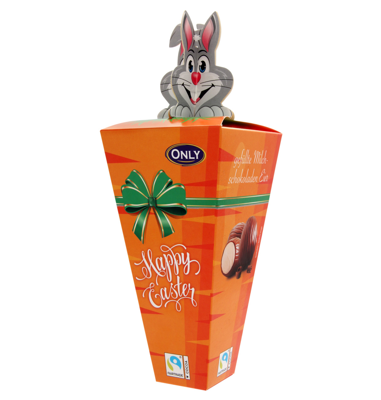 Only Ostern Karotte mit gefüllten Milchschokolade-Eiern 200g MHD:21.4.23