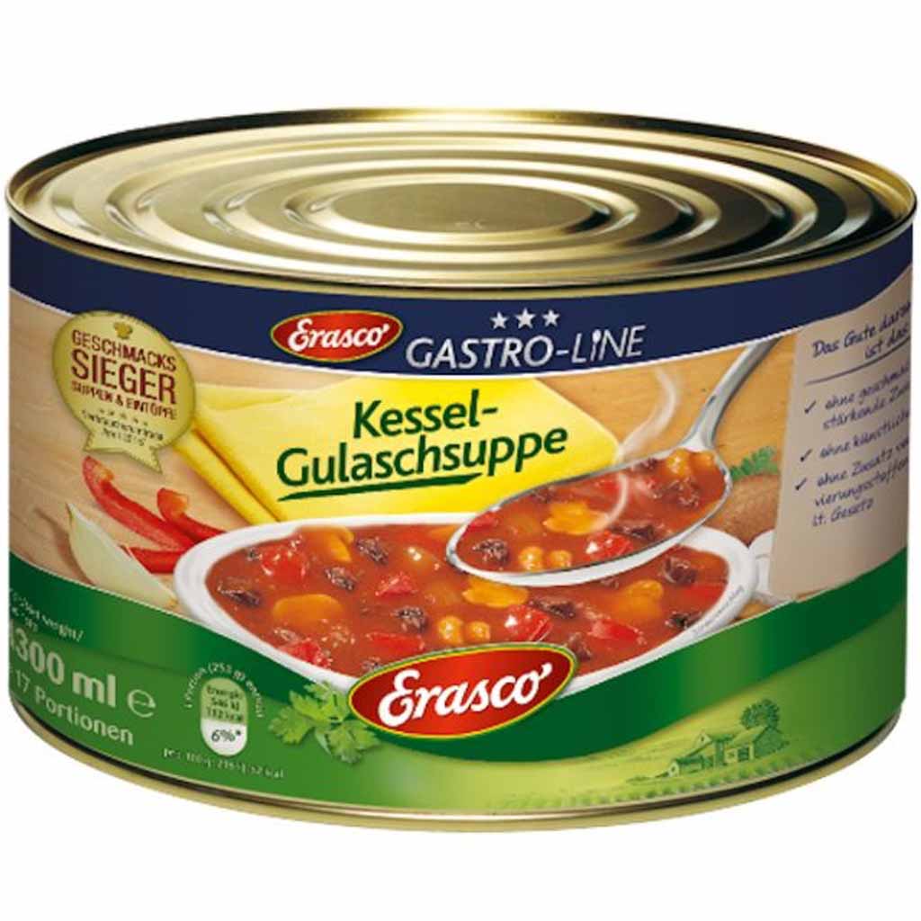 Erasco Gastro-Line Kessel-Gulaschsuppe 4300ml MHD:30.12.25