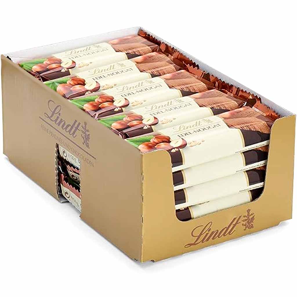 Lindt Edel Nougat Riegel 25x50g=1250g MHD:20.2.25