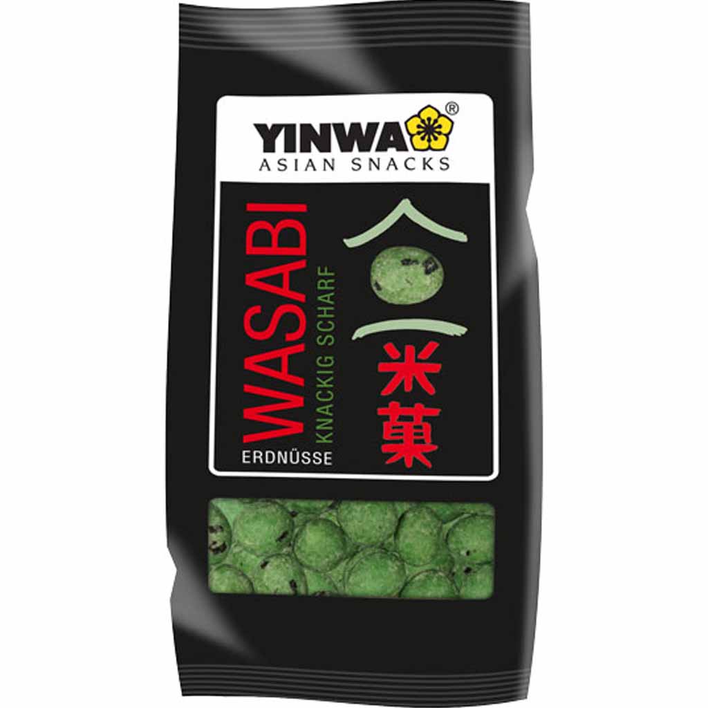 Yinwa Wasabi Erdnüsse knackig scharf 75g MHD:8.10.24