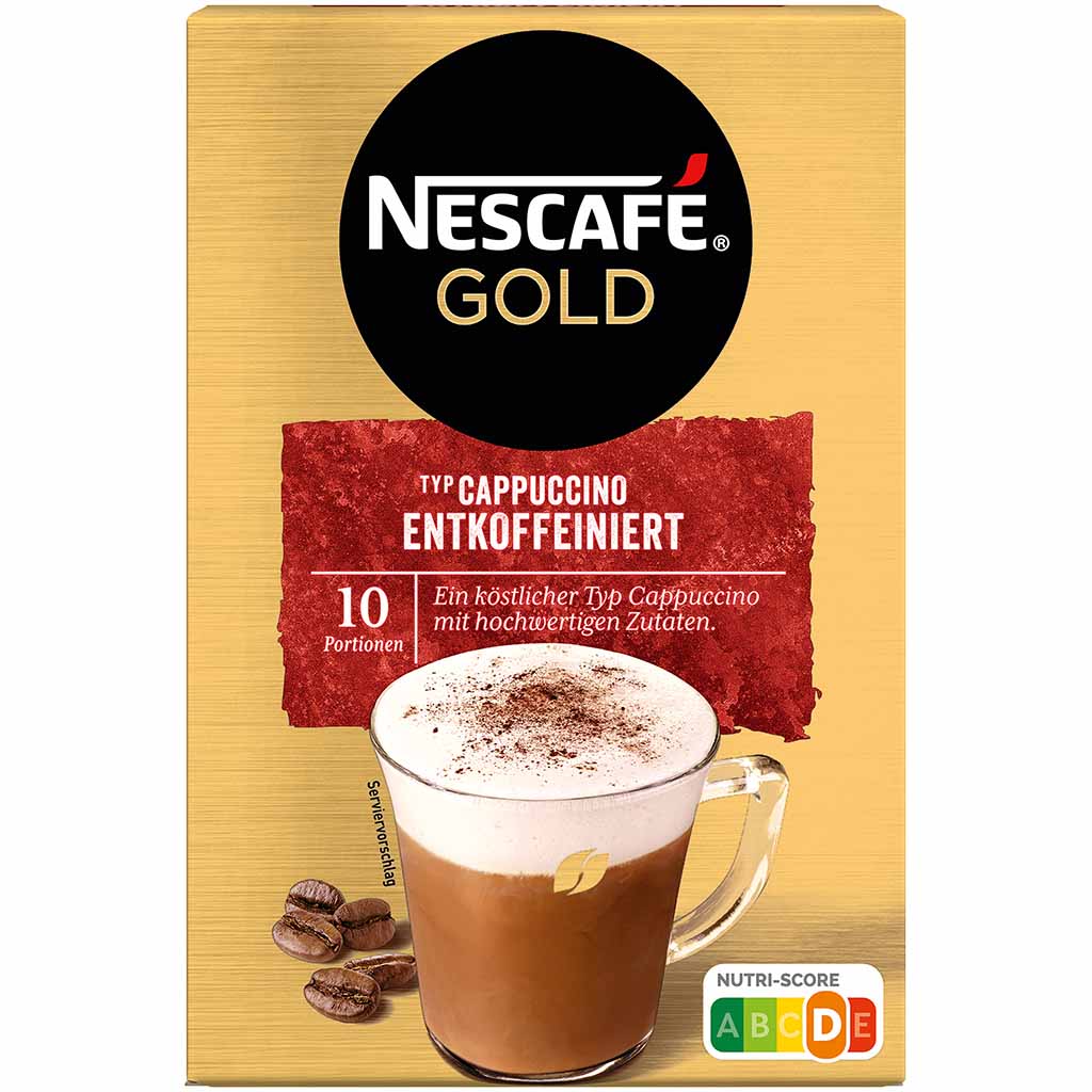 Nescafe Gold Cappuccino Entkoffeiniert 10x12,5g=125g MHD:30.3.25