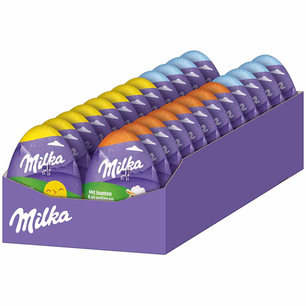 24x Milka Osterei mit Schokolinsen á 50g=1200g MHD:30.7.24
