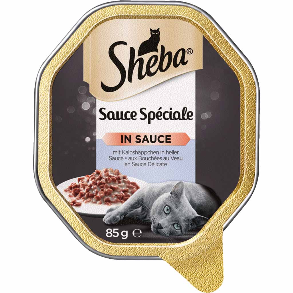22x Sheba Sauce Speciale in Sauce mit Kalbshäppchen in heller Sauce á 85g=1870g MHD:10.11.24
