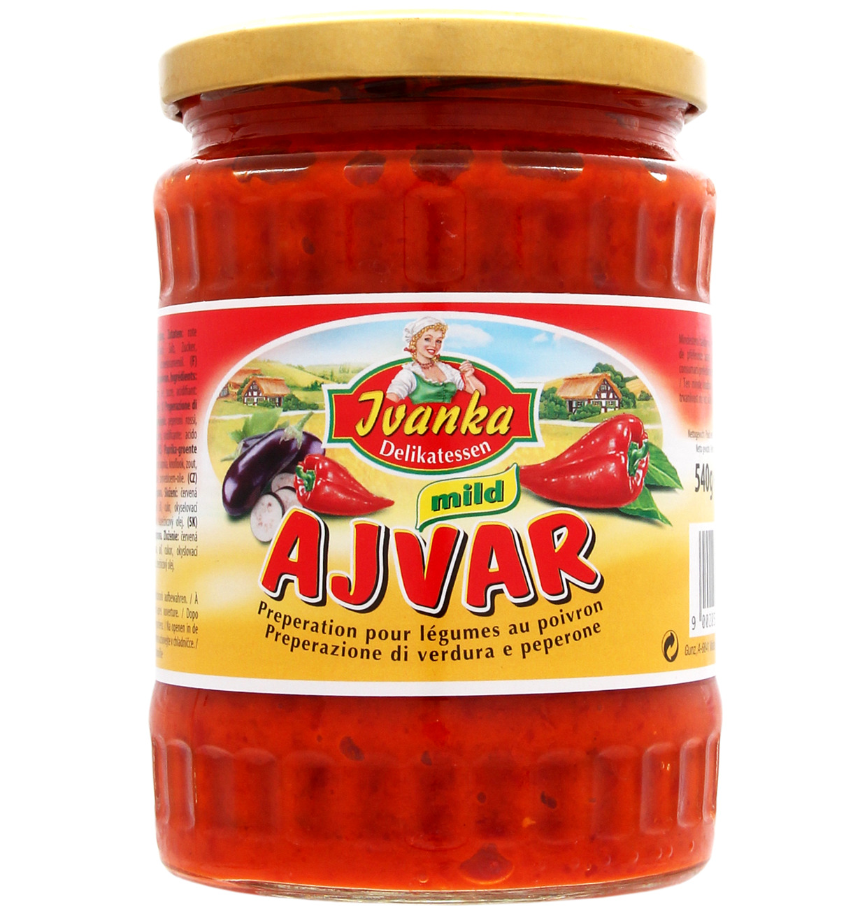 Ivanka Ajvar mild Paprika-Gemüsezubereitung 540g MHD:12.10.25