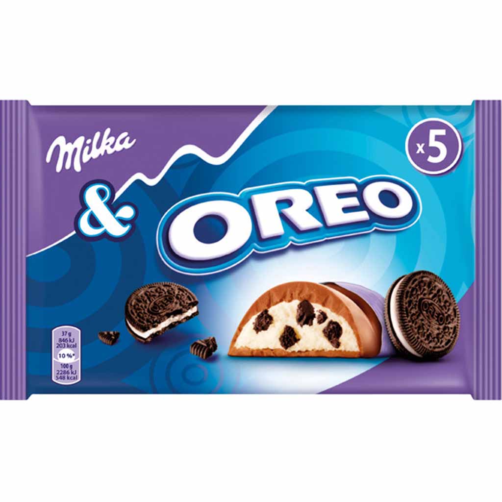 20x 37g Milka Oreo Schokoriegel im 5er Multipack MHD:9.5.20