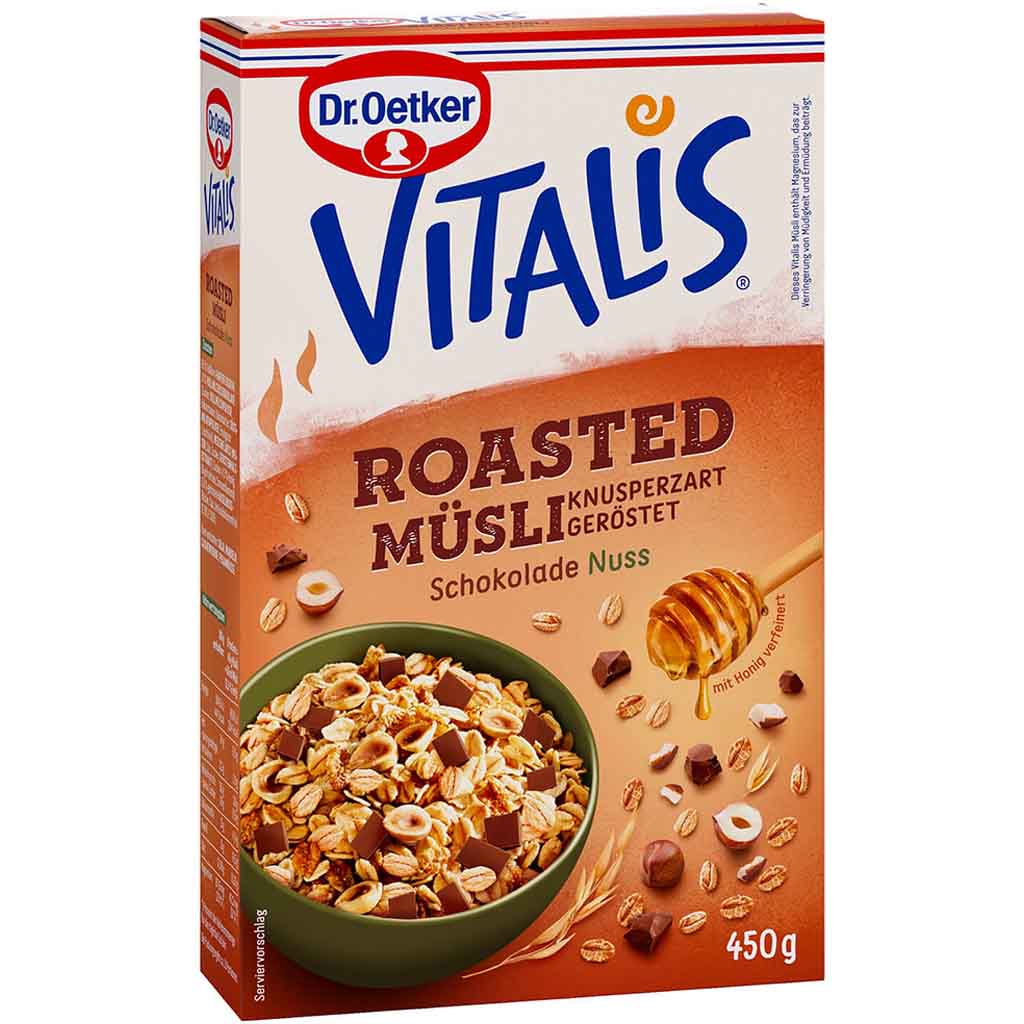 Dr.Oetker VITALIS Roasted Müsli Schokolade Nuss 450g MHD:30.10.24