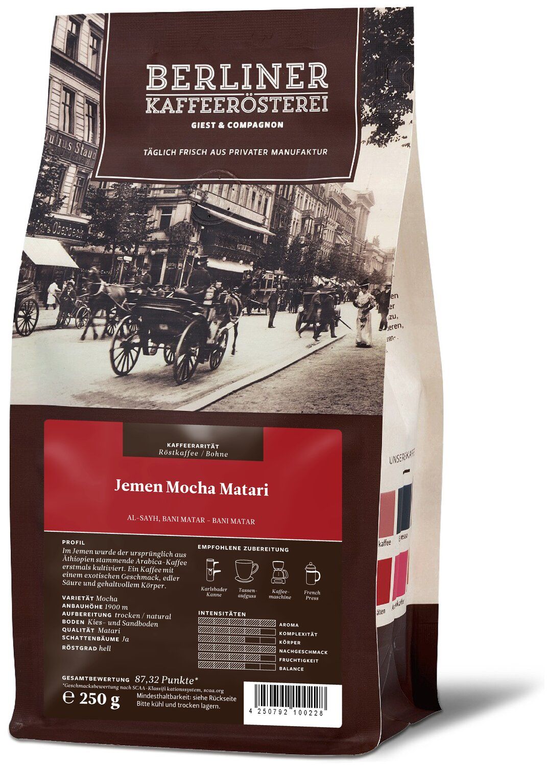 Jemen Mocha Matari Bohnenkaffee ganze ohne 250g MHD:25.4.23
