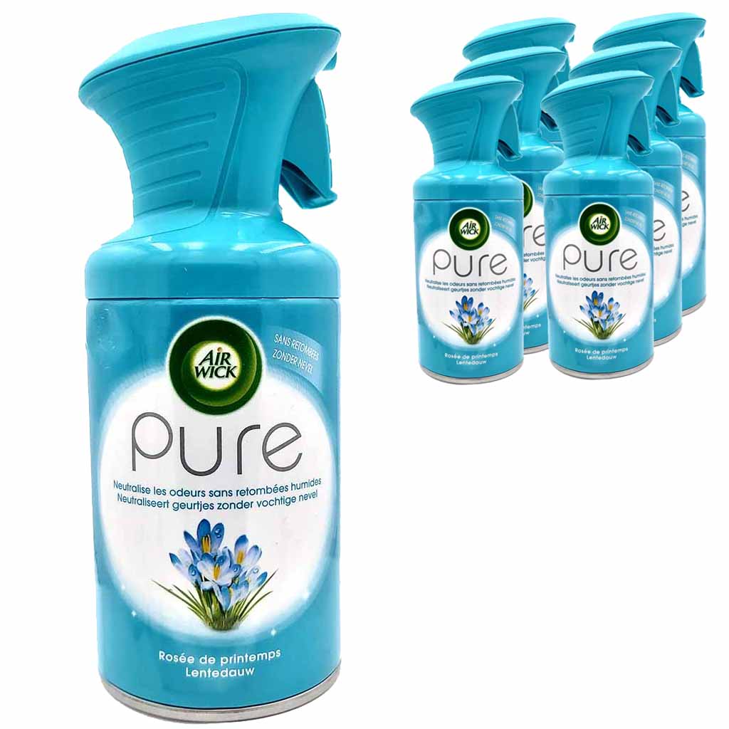 6x Air Wick Duftspray Pure Frühlingsfrische 250ml=1500ml