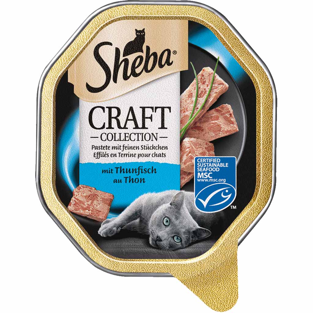 22x Sheba Craft Collection Pastete mit Thunfisch á 85g=1870g MHD:23.6.23