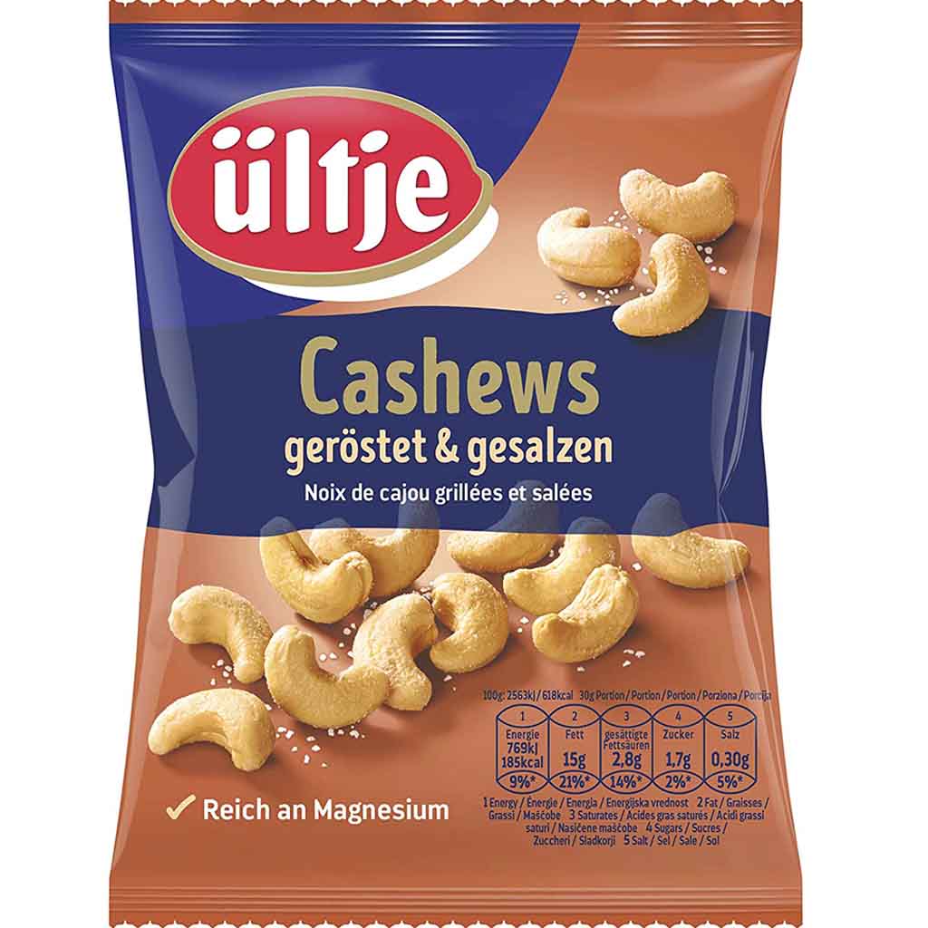 ültje Cashews geröstet & gesalzen 150g MHD:30.4.25