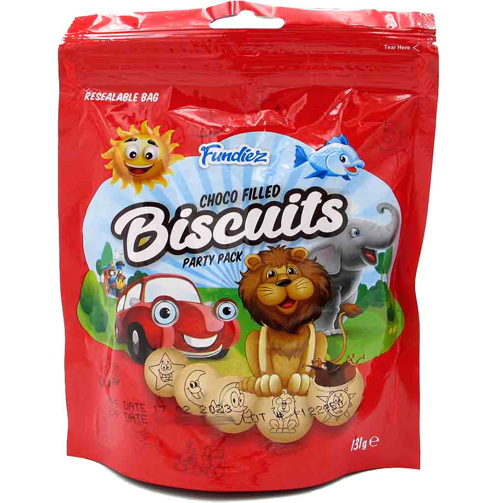Fundiez Choco Filled Biscuits Party Pack 131g MHD:10.4.25