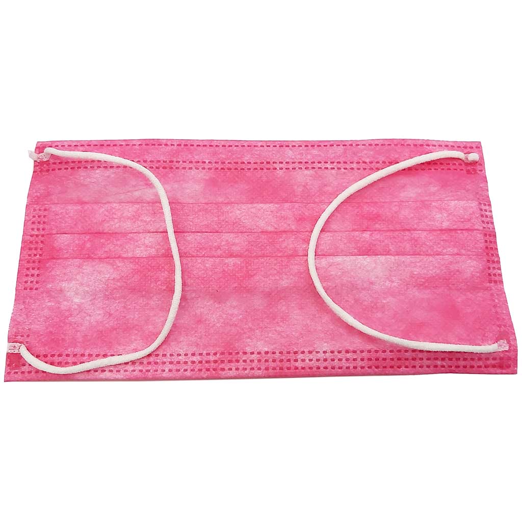 Einweg_Mund-Nasemaske_3-lagig_Vlies_pink_front_1iqWvLEqZ2GmRs 50x Mundschutz Masken 3-lagig, Vlies, Gummibänder, pink rosa