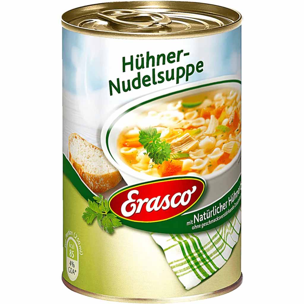 Erasco Suppen Hühner Nudelsuppe 390ml MHD:30.12.27