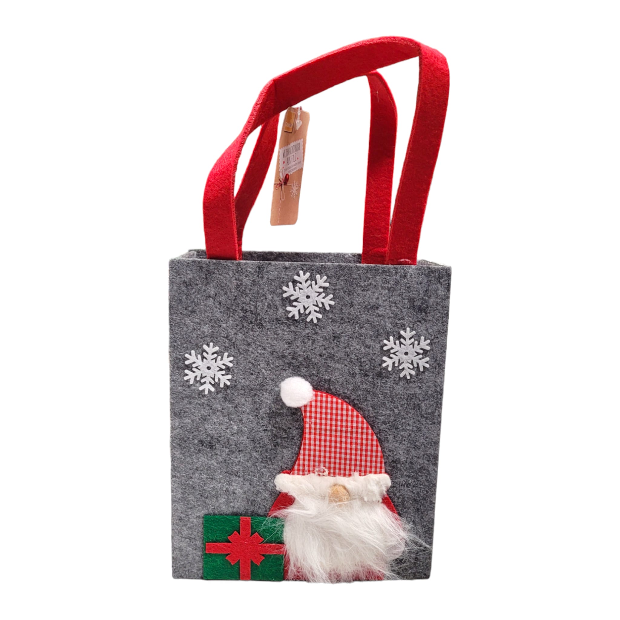Geschenktasche zum selber füllen  Grau mit Nikolaus