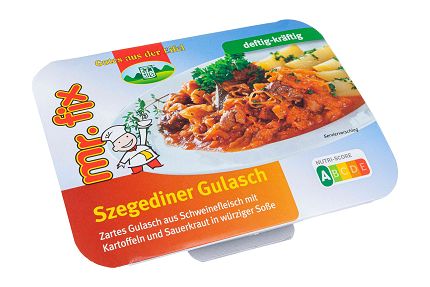 Szegediner Gulasch mit Kartoffel und Sauerkraut 350g  mr. fix Eiffeler Fleischwaren