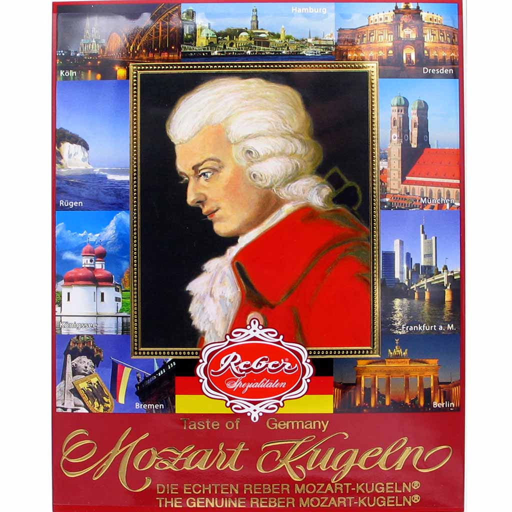 Reber Mozart Kugeln 12er Geschenkverpackung 240g MHD:28.2.21