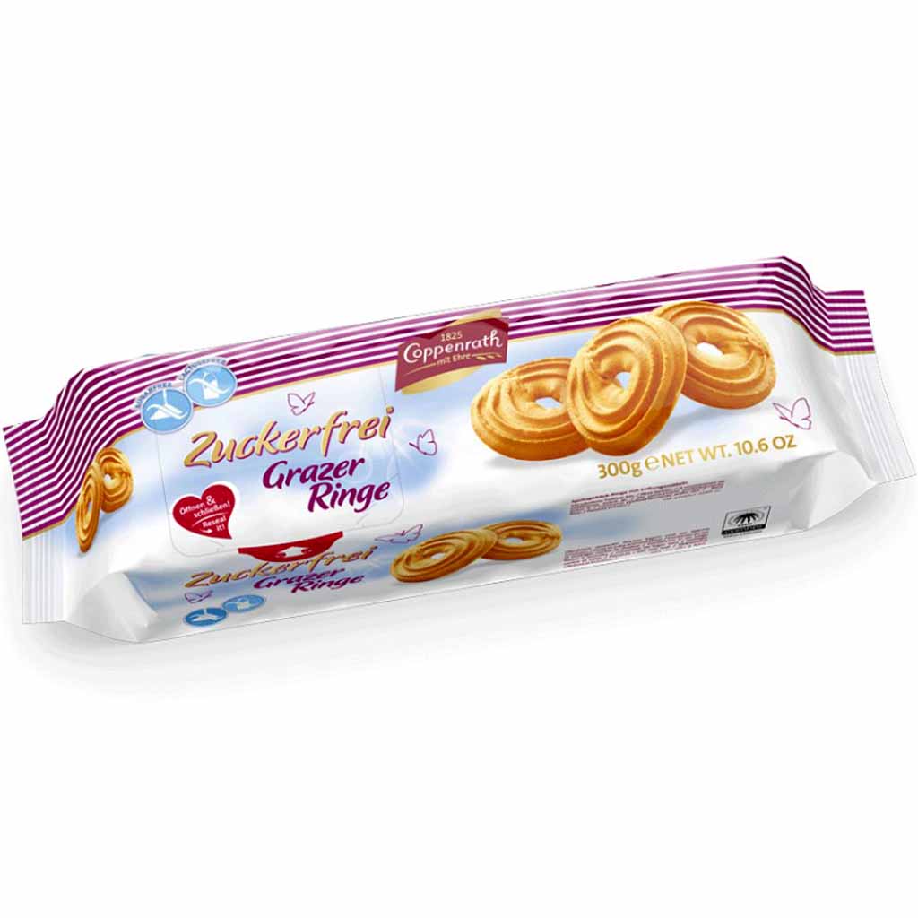 Coppenrath Zuckerfrei Grazer Ringe 300g MHD:16.1.25