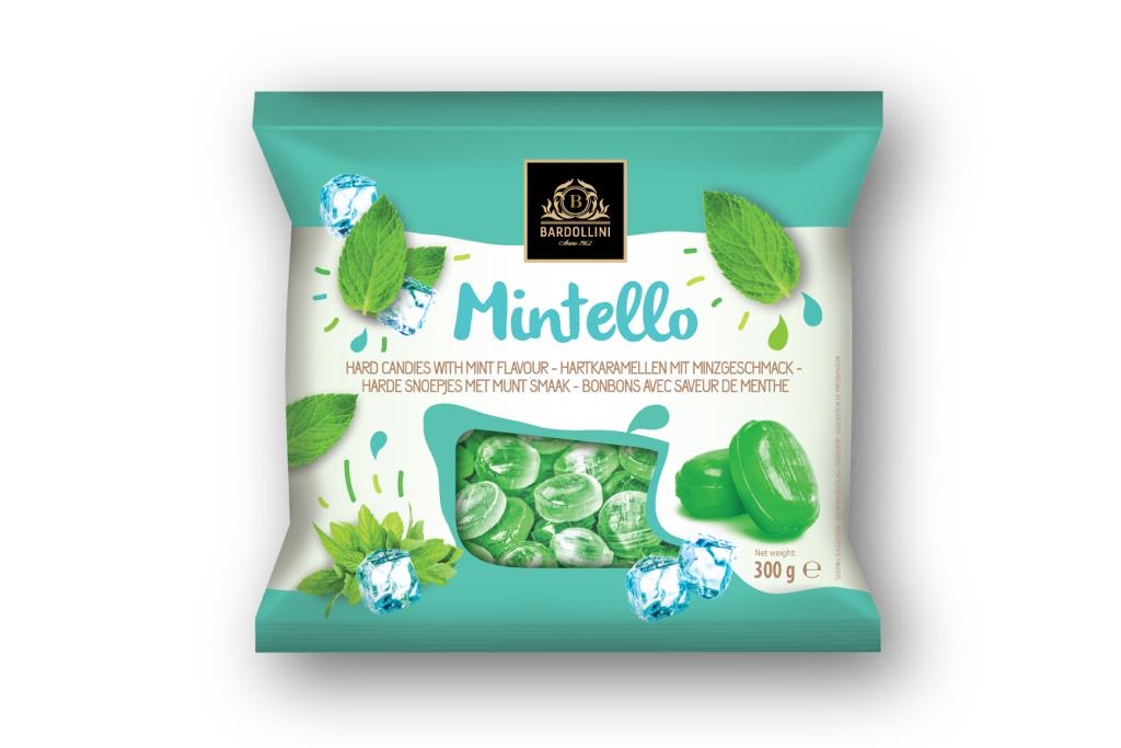 Bardollini Mintello Hartkaramellen mit Minze 300g MHD:27.9.20