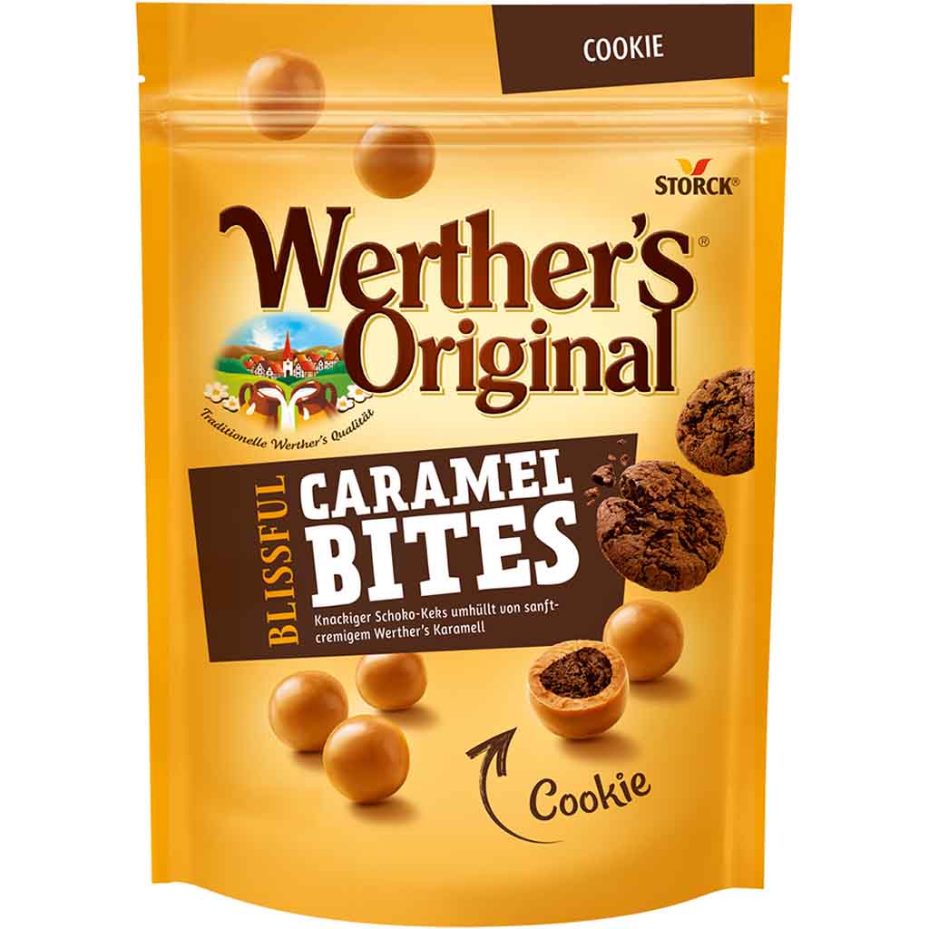 Werthers Original Caramel Bites Cookie 154g MHD:30.4.25