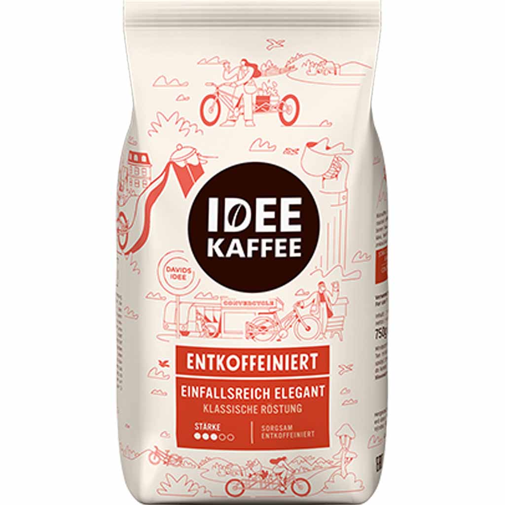 Idee Kaffee Einfallsreich Elegant entkoffeiniert ganze Bohnen 750g MHD:28.2.25