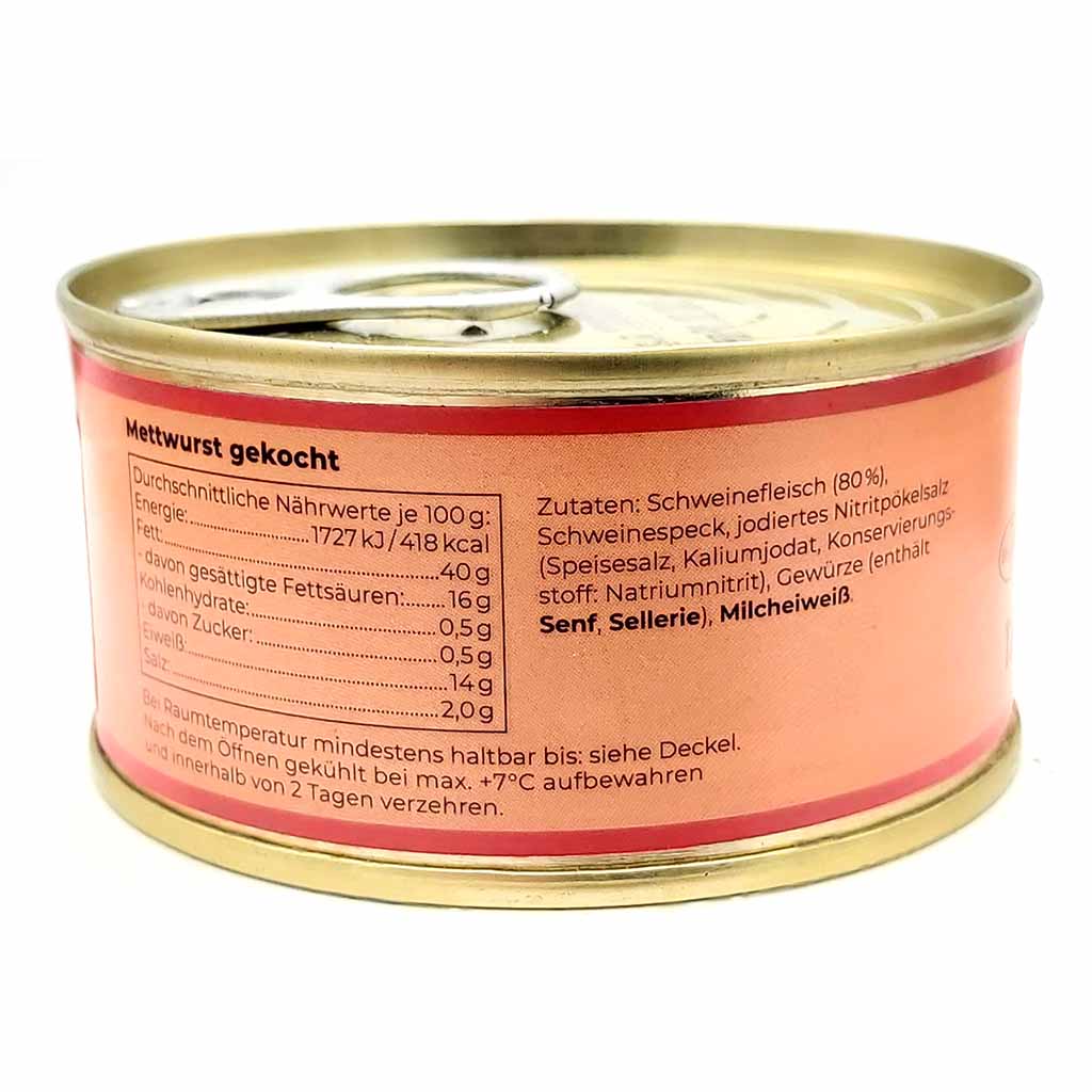 Küblers Mettwurst gekocht 125g  back
