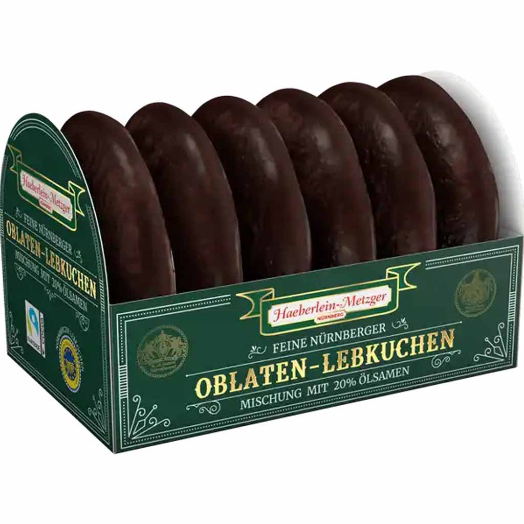 Haeberlein-Metzger Oblaten Lebkuchen schokoliert Zartbitter 200g MHD:30.4.24