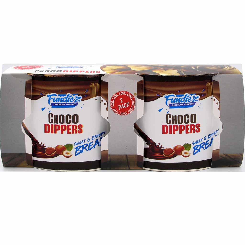 Fundiez Choco Dippers Brotsticks Haselnuss Dip 2er Pack 110g MHD:1/20