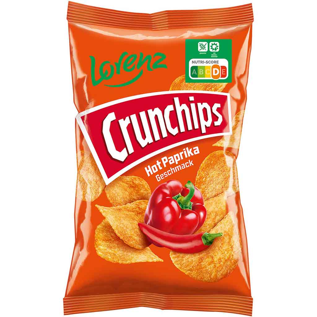 Lorenz Crunchips Hot Paprika 150g MHD:23.10.24