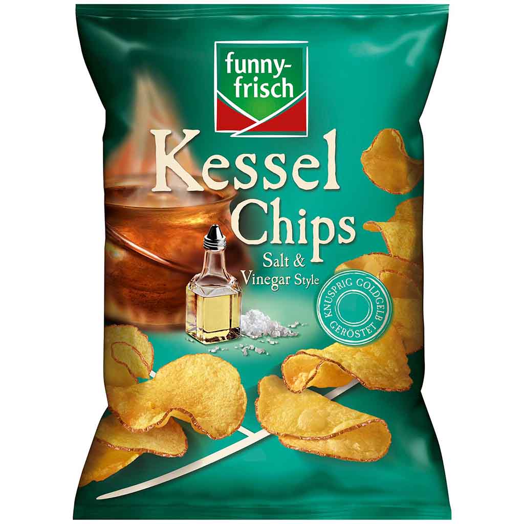 funny frisch Kessel Chips Salt & Vingar Style 120g MHD:9.9.24