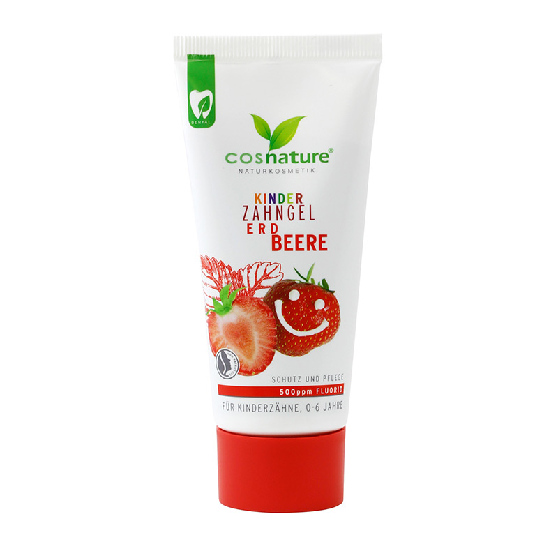Zahnpasta-Gel für Kinder 0-6 Jahre mit Erdbeergeschmack 60ml von Cosnature