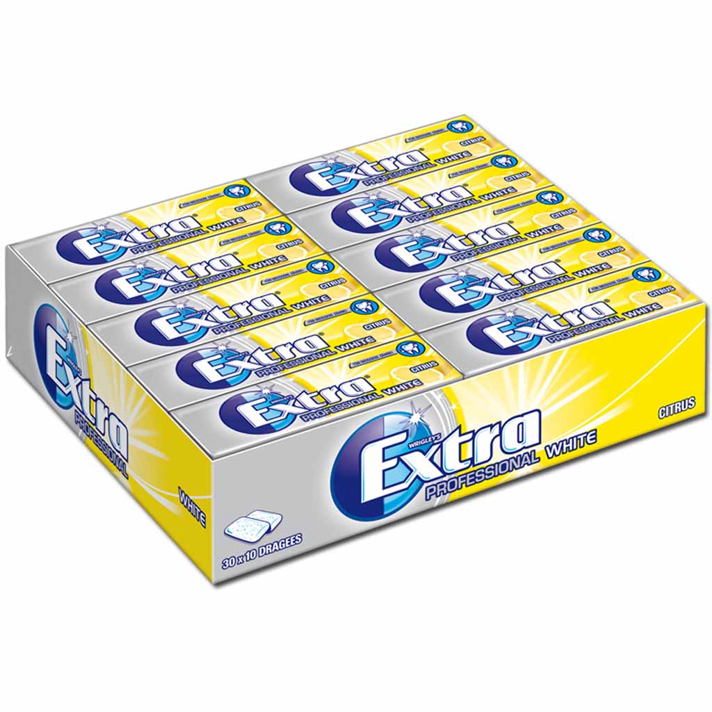 Wrigleys Extra Professional White Citrus 30x 10er Dragees MHD:1.7.24