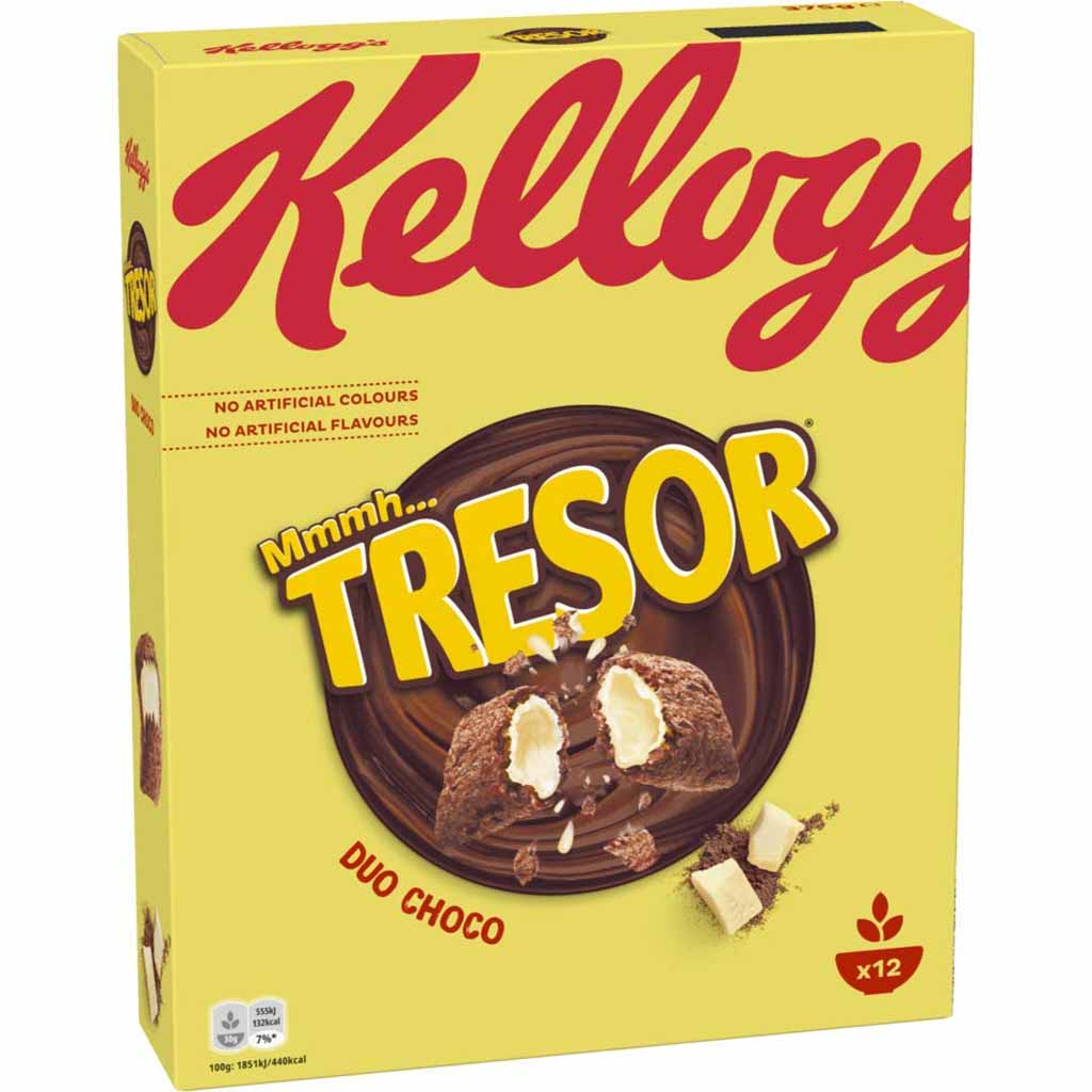 Kelloggs Tresor Duo Choco 375g MHD:23.8.21