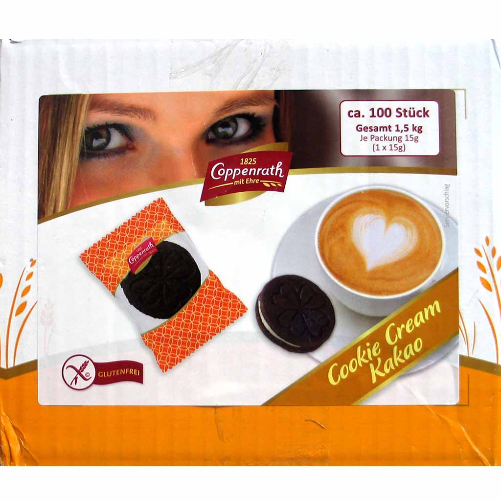 Coppenrath Cookie & Cream Kakao glutenfrei 100er 1500g MHD:23.2.25