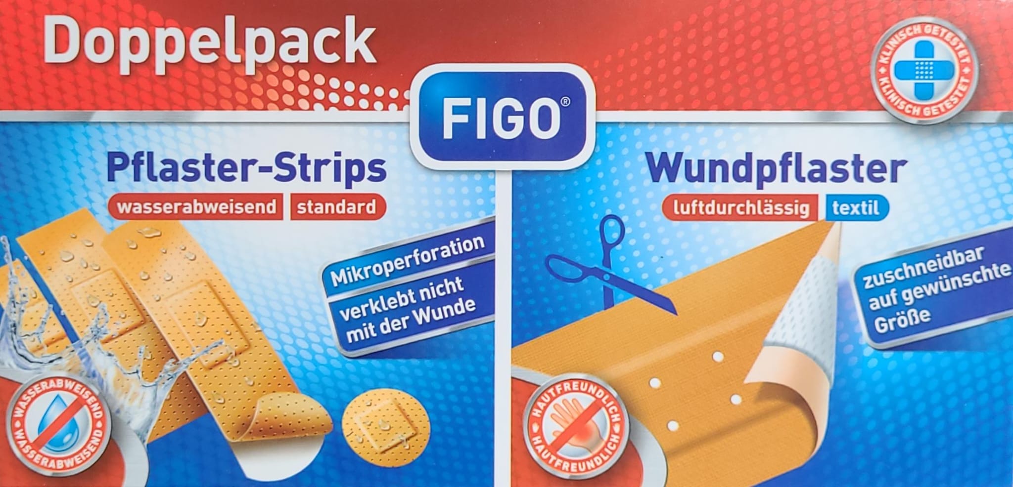 Wundpflaster  Pflaster-Strips Doppelpack 21er Pack MHD:30.10.25